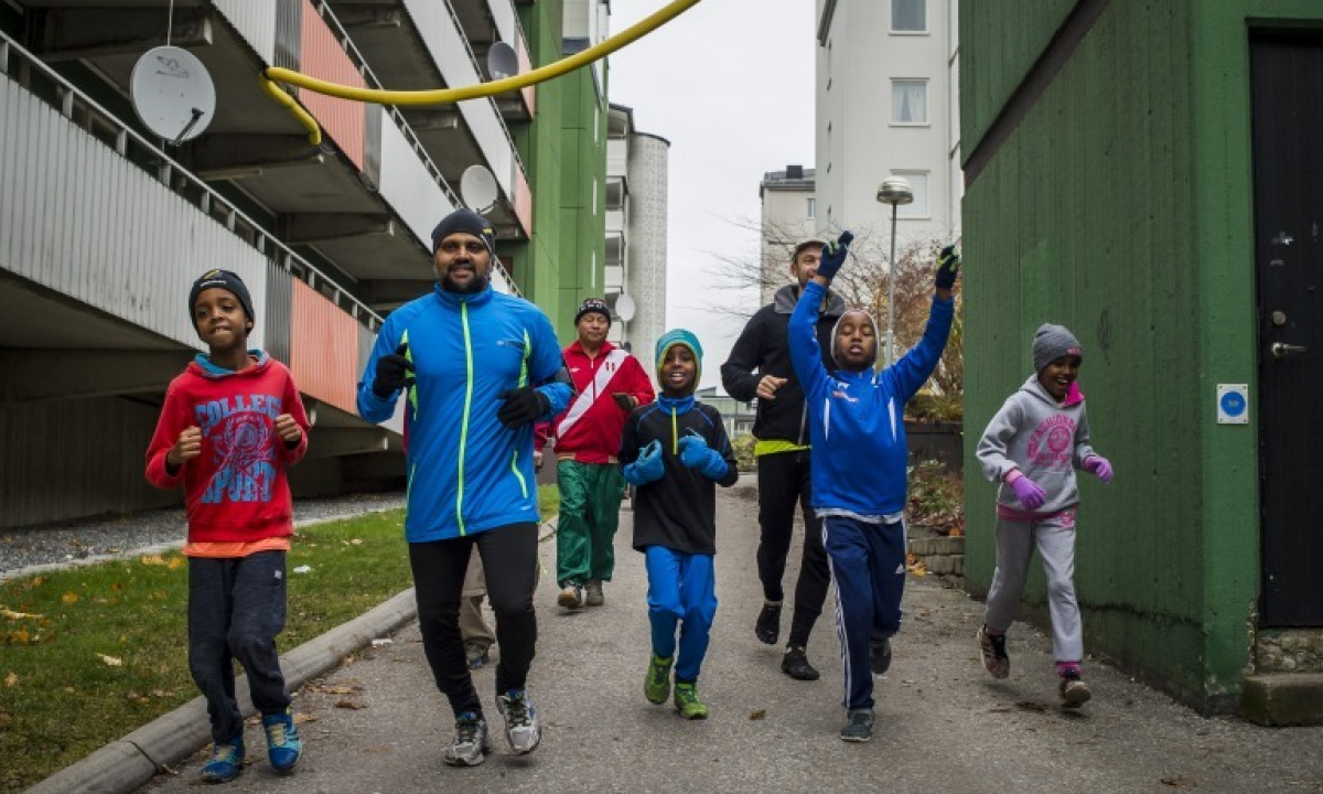 People running, bibu 2016